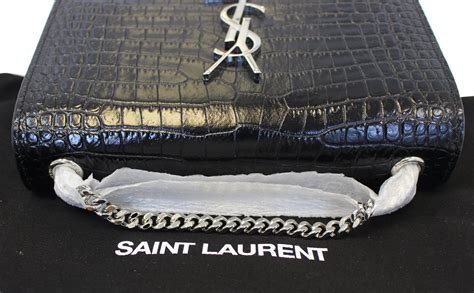 ysl crocodile bag silver|SAINT LAURENT .